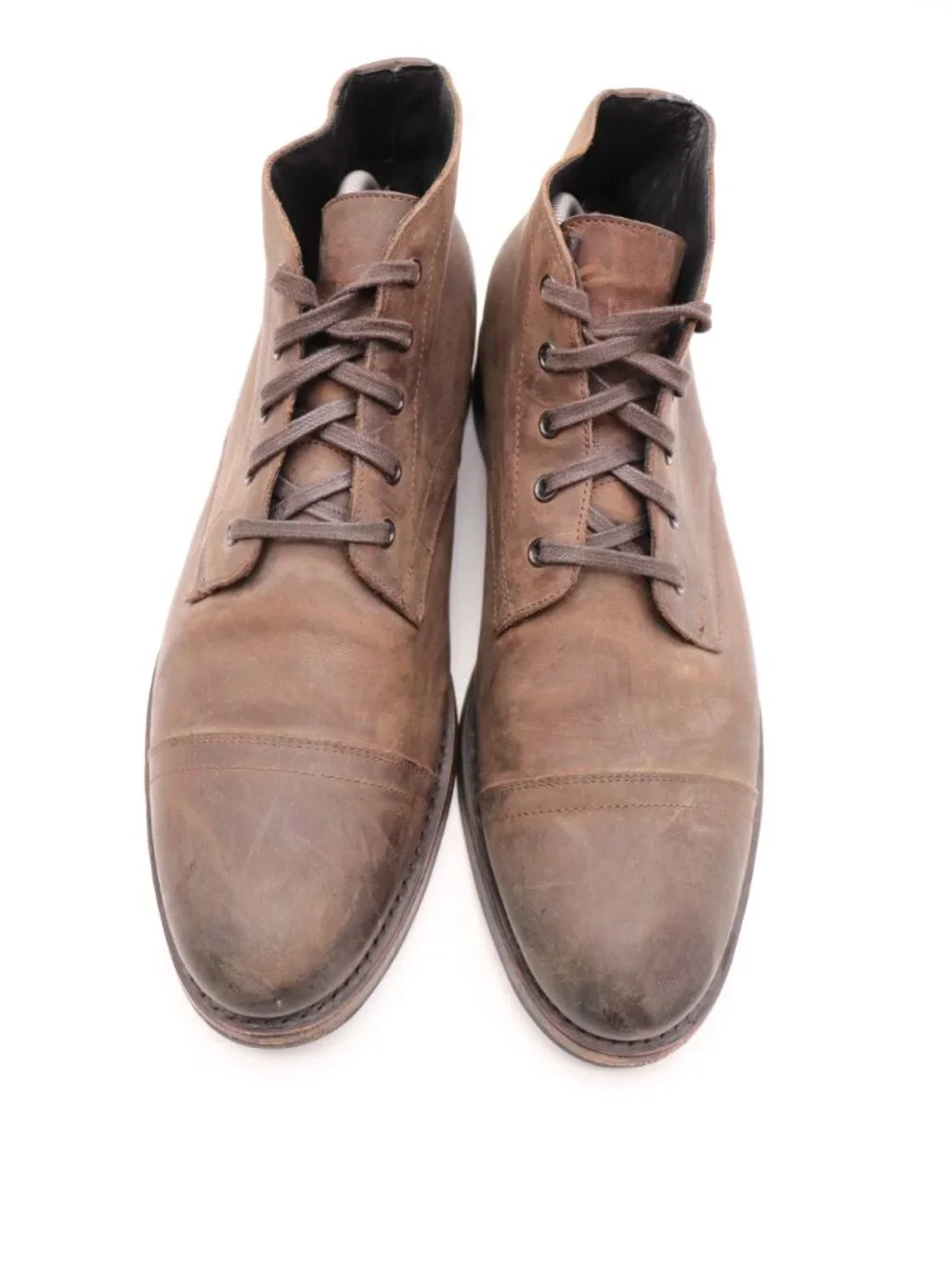 Thursday Captain Boots Men's Size 10 Brown Leather Lace Up Dress Shoes